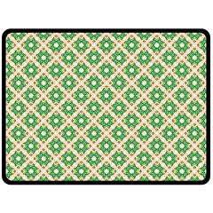 Crisscross Pastel Green Beige Fleece Blanket (large)  by BrightVibesDesign