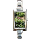 Shadowed ground cover Rectangle Italian Charm Watch Front