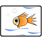 Cute Fish Fleece Blanket (Large)  80 x60  Blanket Front