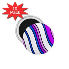 Purple Lines 1 75  Magnets (10 Pack)  by Valentinaart