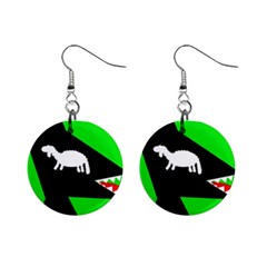 Wolf And Sheep Mini Button Earrings