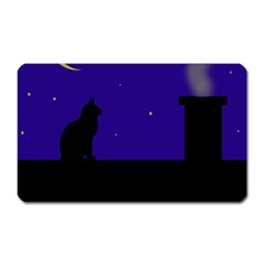 Cat On The Roof  Magnet (rectangular) by Valentinaart