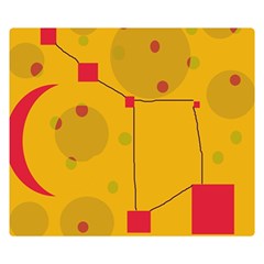 Yellow Abstract Sky Double Sided Flano Blanket (small) 