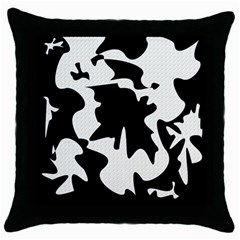 Black And White Elegant Design Throw Pillow Case (black) by Valentinaart