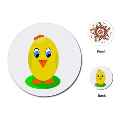 Cute Chicken  Playing Cards (round)  by Valentinaart