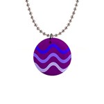 Purple Waves Button Necklaces Front