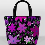 Purple Fowers Bucket Bags Back