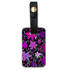 Purple Fowers Luggage Tags (one Side) 