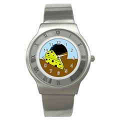 Cheese  Stainless Steel Watch