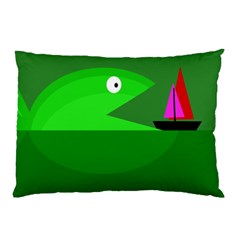 Green Monster Fish Pillow Case