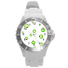 Green Eyes Round Plastic Sport Watch (l)