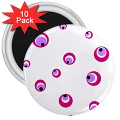 Purple Eyes 3  Magnets (10 Pack) 