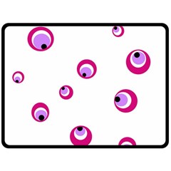 Purple Eyes Double Sided Fleece Blanket (large) 