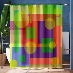 Colorful Geometrical Design Shower Curtain 60  X 72  (medium)  by Valentinaart