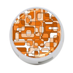 Orange Decorative Abstraction 4-port Usb Hub (one Side)