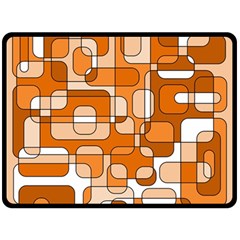 Orange Decorative Abstraction Fleece Blanket (large)  by Valentinaart