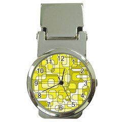 Yellow Decorative Abstraction Money Clip Watches