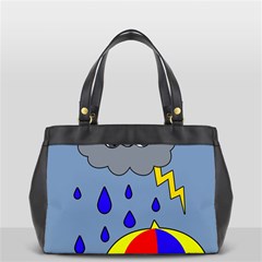 Rainy Day Office Handbags (2 Sides)  by Valentinaart