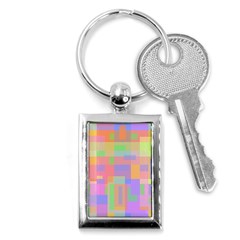 Pastel Decorative Design Key Chains (rectangle) 