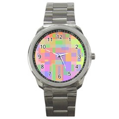 Pastel Decorative Design Sport Metal Watch