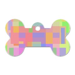 Pastel Decorative Design Dog Tag Bone (two Sides)