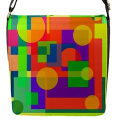 Colorful Geometrical Design Flap Messenger Bag (s)