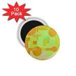 Green and orange decorative design 1.75  Magnets (10 pack)  Front