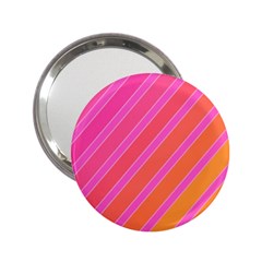 Pink Elegant Lines 2 25  Handbag Mirrors