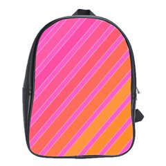 Pink Elegant Lines School Bags(large) 