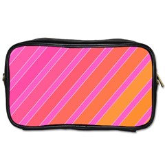 Pink Elegant Lines Toiletries Bags