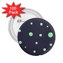 Green Bubbles 2 25  Buttons (100 Pack) 