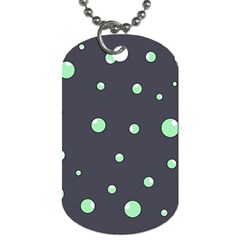 Green Bubbles Dog Tag (one Side)