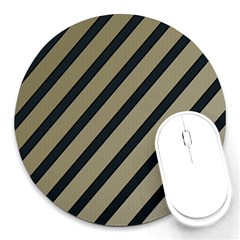 Decorative Elegant Lines Round Mousepads