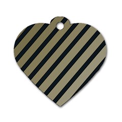 Decorative Elegant Lines Dog Tag Heart (two Sides)