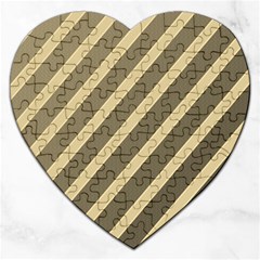 Golden Elegant Lines Jigsaw Puzzle (heart)