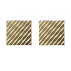 Golden Elegant Lines Cufflinks (square)