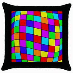 Colorful Cubes Throw Pillow Case (black)