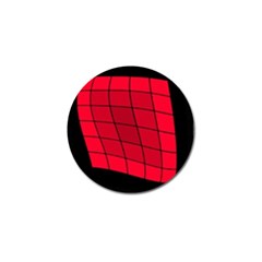 Red Abstraction Golf Ball Marker