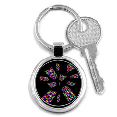 Colorful Abstraction Key Chains (round) 