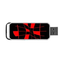 Red Abstract Flower Portable Usb Flash (one Side)