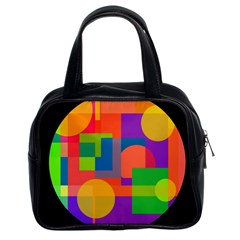 Colorful Circle  Classic Handbags (2 Sides)