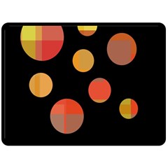 Orange Abstraction Fleece Blanket (large) 