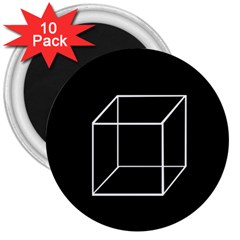 Simple Cube 3  Magnets (10 Pack)  by Valentinaart