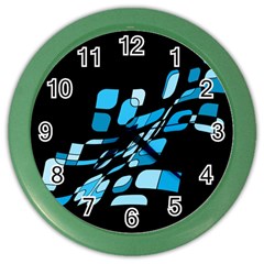 Blue Abstraction Color Wall Clocks