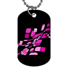 Purple Abstraction Dog Tag (one Side)