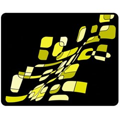 Yellow Abstraction Fleece Blanket (medium) 