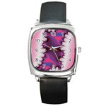 Liquid Roses Square Metal Watch Front