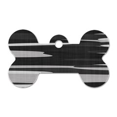 Gray Camouflage Dog Tag Bone (two Sides)