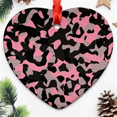 Kitty Camo Ornament (heart)  by TRENDYcouture