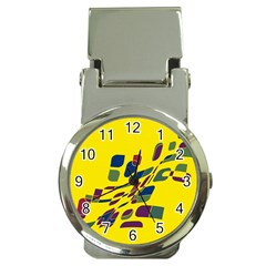 Yellow Abstraction Money Clip Watches